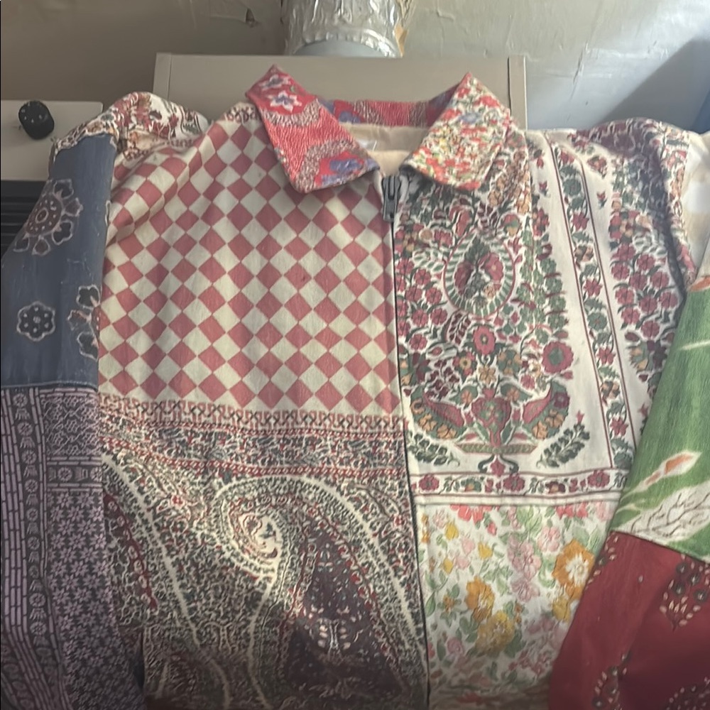 Patchwork Bomber Jacket - image 1